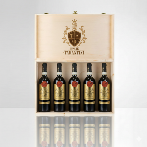 Cassetta Fabio Tarantini DOP Salice Salentino Gran Riserva 2015 5 PZ